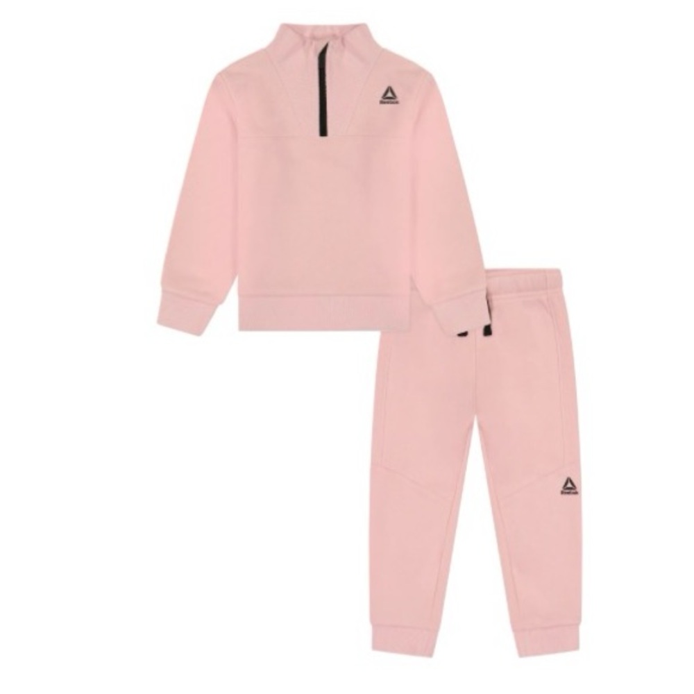 NWT Reebok Toddler Matching Sweatshirt / Jogger Set in Blush Size 12 Months